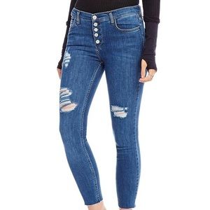 free people - reagan distressed button front jeans